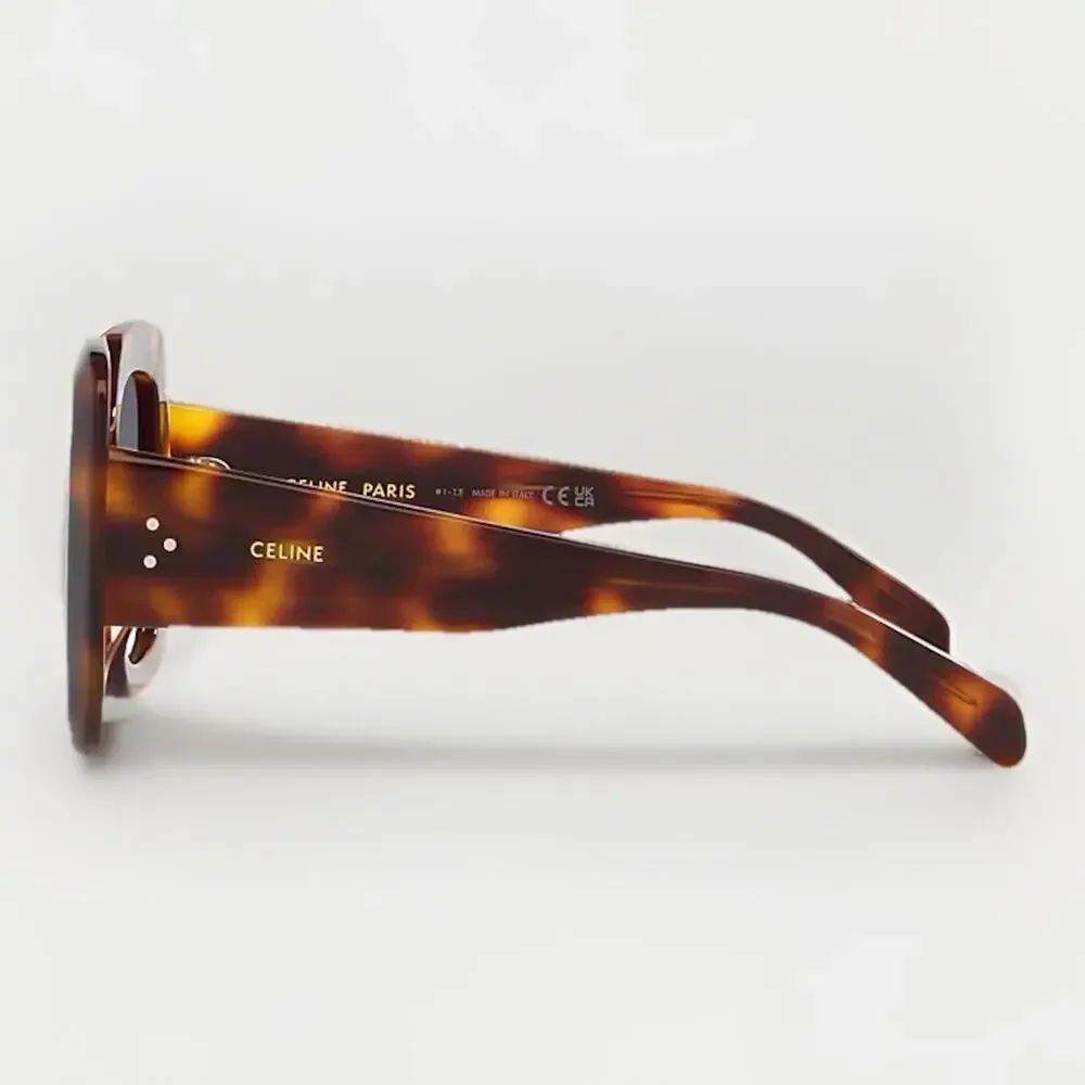 Celine Sunglasses Tortoise Havana Grad Grey CL40263I Bold 3 DOTS 53B *NEW*